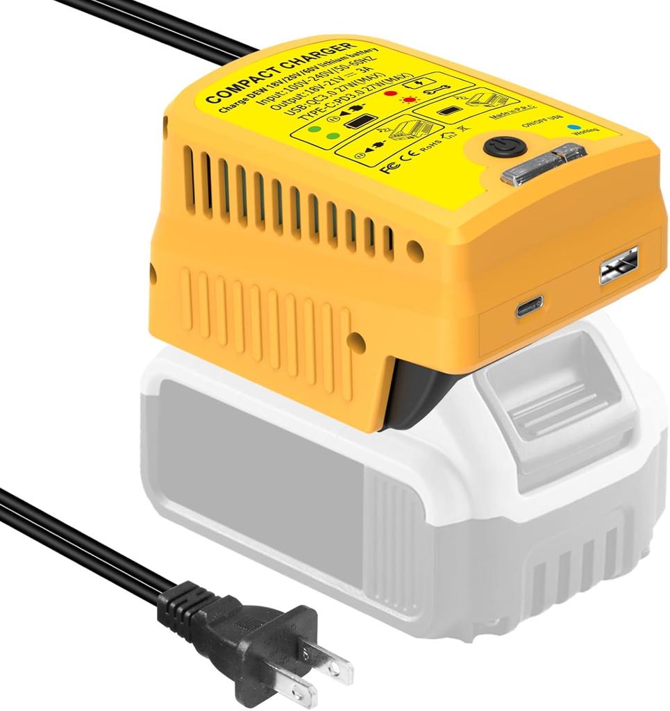 Multifunctional Lithium Battery Fast Charger for Makita/Dewelt/ Milwaukee/Craftsman 20V Batteries Music Function Adapter