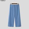 INCERUN Men Outfits Sleeveless Print Drawstring Hem Tops and Long Pants Casual Two Pieces Sets