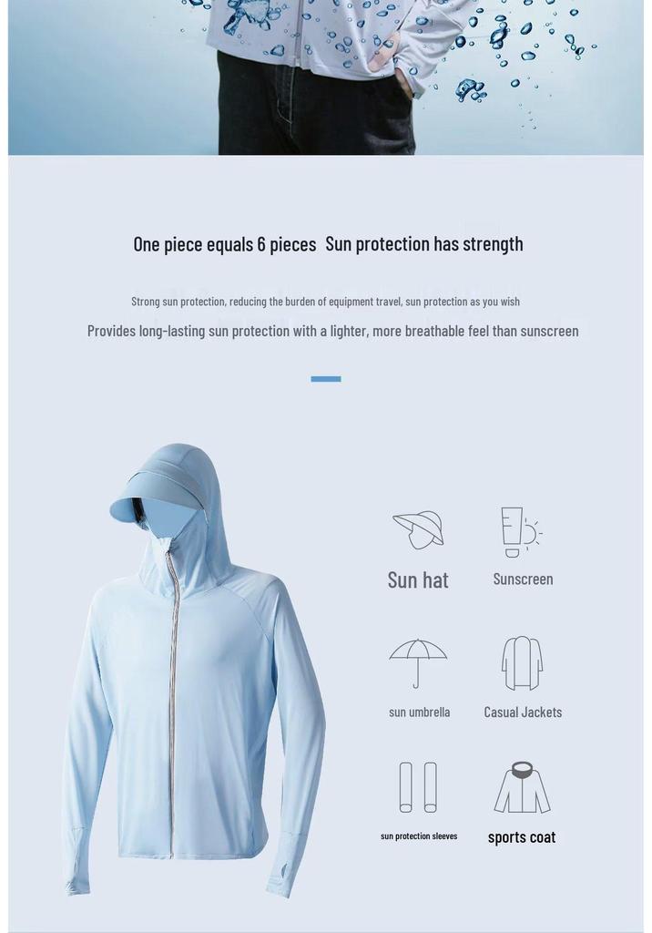 Men's Camouflage Ice Silk Sun Protection Jacket - Summer Thin, Plus Size, Anti-UV, Zipper Hooded Outerwear for Fishing