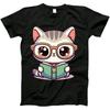 Book Lover British Shorthair Cat with Reading Glasses Long Sleeve T-Shirt T-Shirt, Tanktop, Long Sleeve, Sweatshirt, Hoodie for Men, Women, Kids
