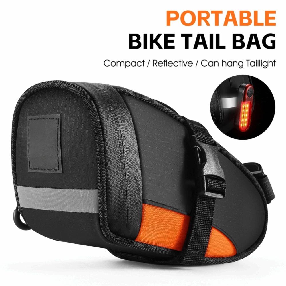Waterproof Cycling Tail Bag 1.2L Capacity Bicycle Seat Bag Bike Saddle Bag  Under Seat Storage