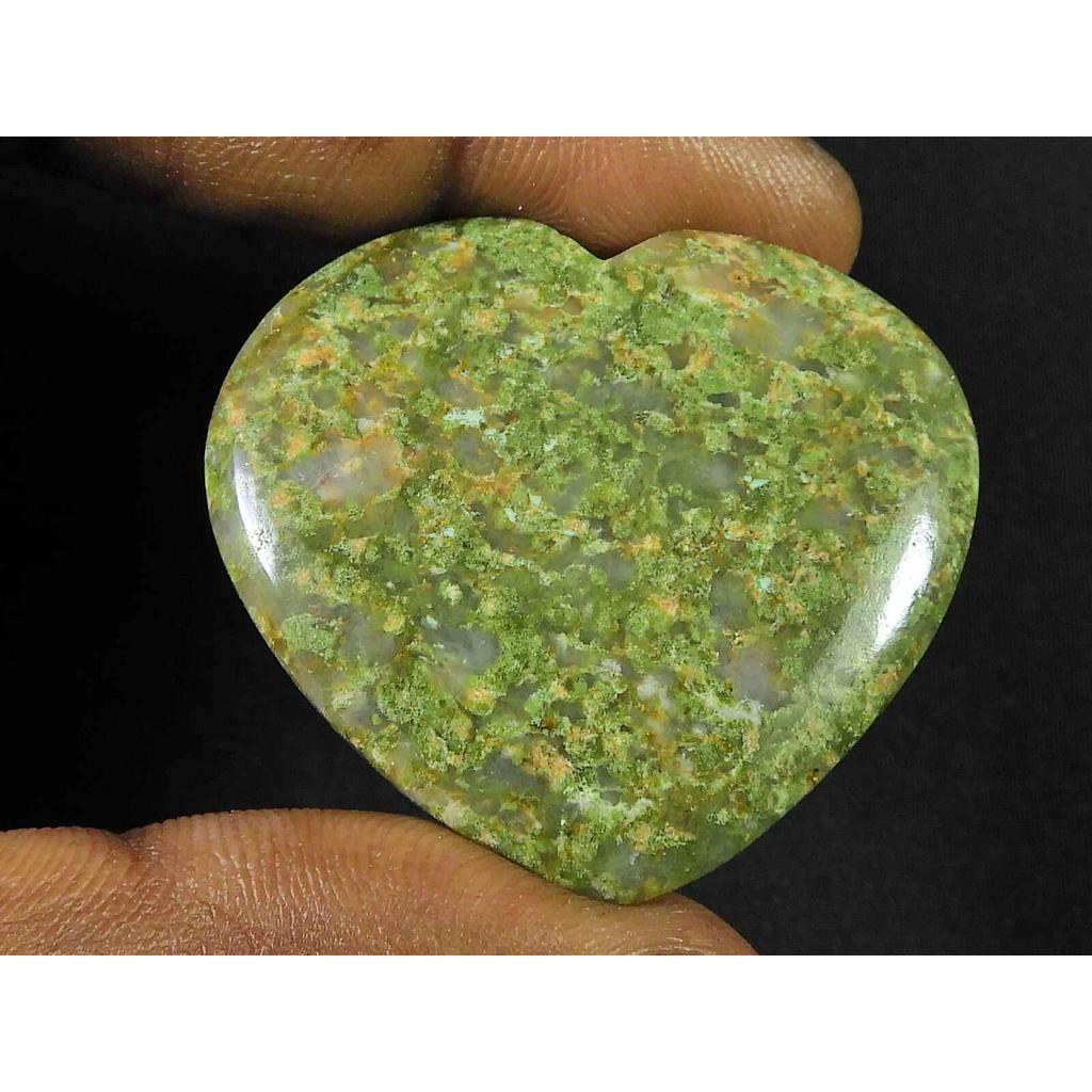 76Cts. AAA Natürlicher Unakit Herz Heilkristall Lose Edelstein 33X39X06MM SK-1837