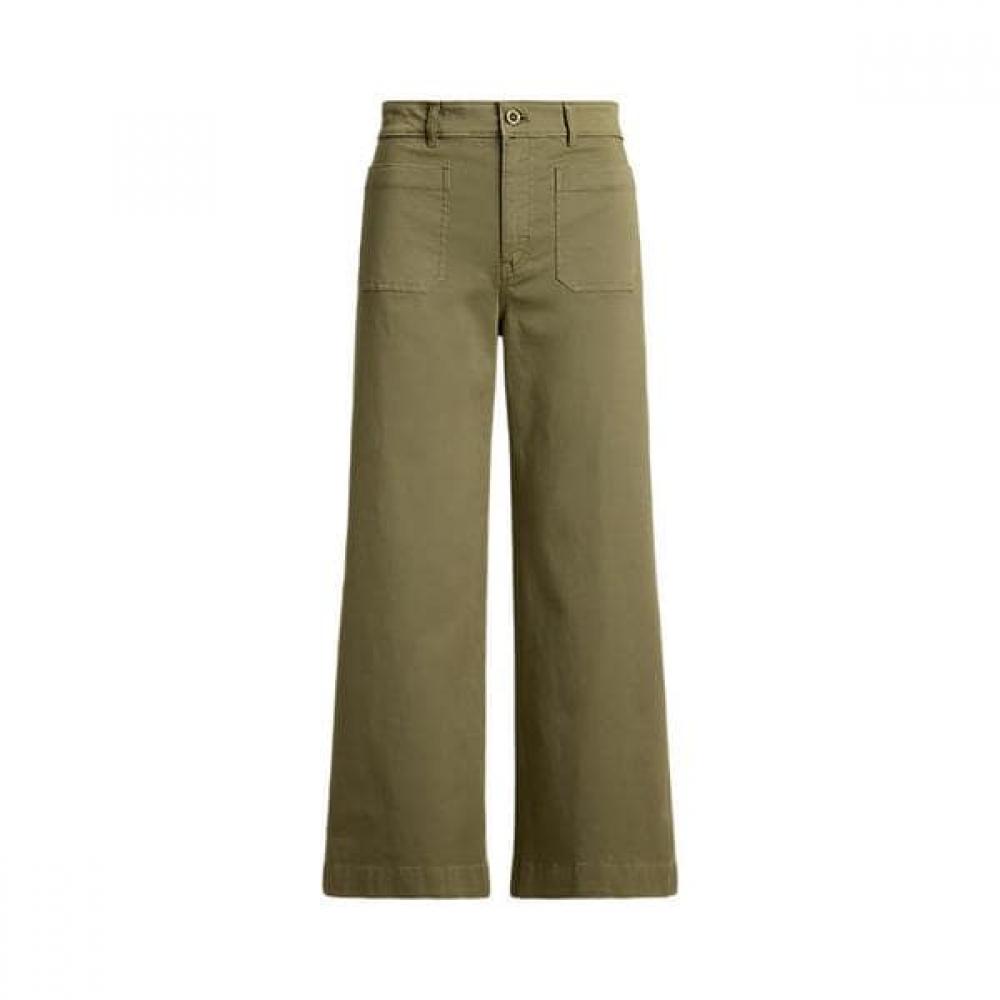 Lauren Ralph Lauren Stretch Chino Wide Leg Crop Pants Wmlrpntsbv20367310 0