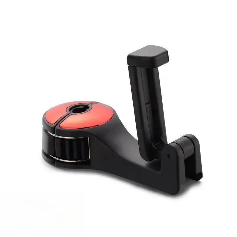 Car Hook Hidden Multi-functional 2 In 1 Multifunctional Rear Headrest Hook Car Rear Phone Holder Lock Type Mobile Phone Holder
