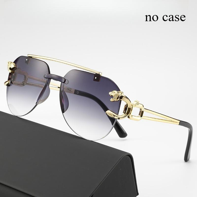 

Градиентные панк-солнцезащитные очки UV400 Бескаркасные очки Винтажные солнцезащитные очки для женщин и мужчин