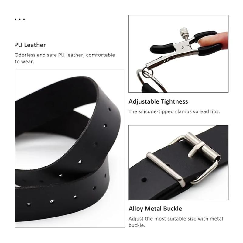 Nipple Clamps Clips Mouth Plugs Collars Choker Vagina Clip Bondage Set Kink Fetish Erotic Flirting for Woman Adult Sex Toys