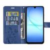 Coque de Protection - BOOLING - Samsung Galaxy A17 4G/5G - Cuir PU Bleu Marine Floral - 2 Vitres