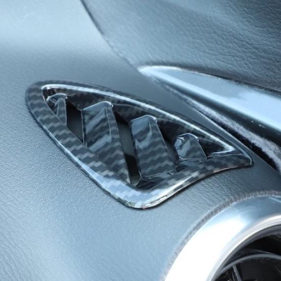 ABS Carbon Fiber Dashboard Side Air Vent Cover Trim For Mazda MX-5 2016-