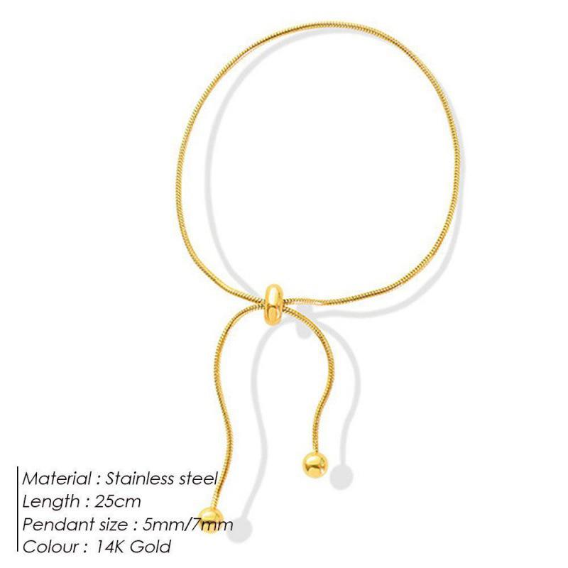 St.delan Women's Minimalist Stainless Steel Snake Bone Bracelet with Adjustable Drawstring Design