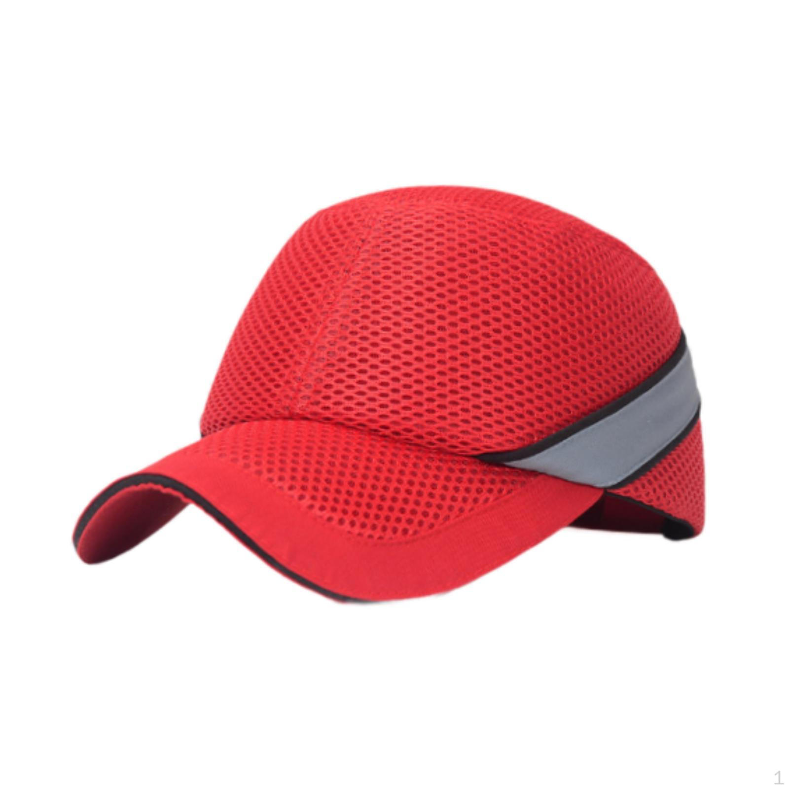 

Bump Cap Baseball Comfortable Lightweight for Men Women Headgear Hard Hat Camping Riding червоний