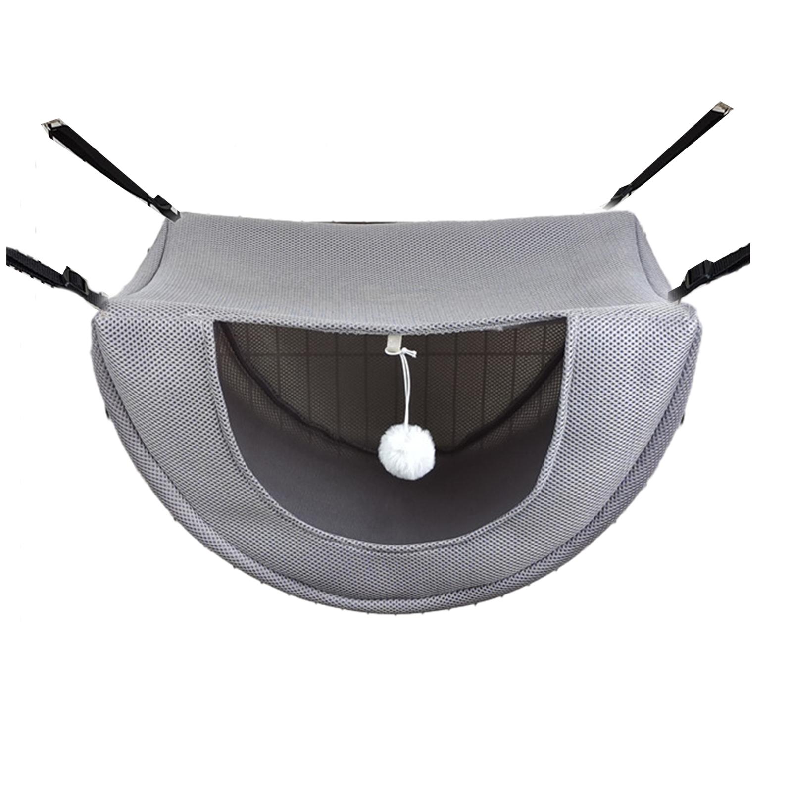 

Подвесная кровать для кошек, гамак для кошек, кровать-качели из дышащей сетки, спальная кровать, легко фиксируемая игрушка-гамак для котят S