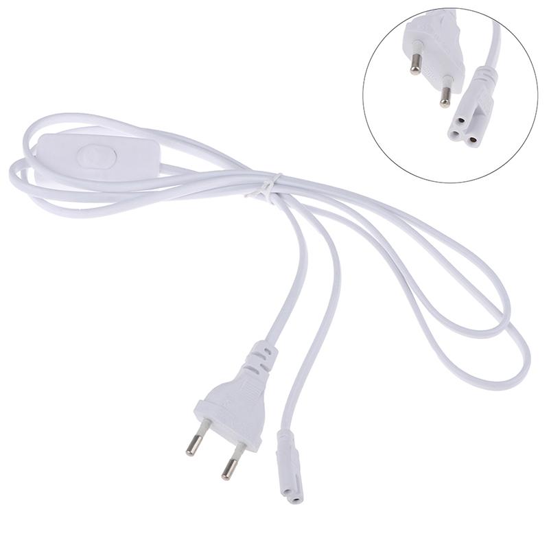 1.8M Power Cord Cables Eu Plug Switch Cable For T5 Led Tube T8 Power Charging Wire Connection