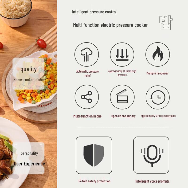 CUCKOO 5L Smart Voice Electric Pressure Cooker (Korean Import) CN plug (adapter included)