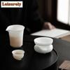 Exquisite Ice Seed Jade White Porcelain Petal Tea Separator Infusor Tea Strainer Tea Brewing Tea Filter Tea Ceremony Decoration