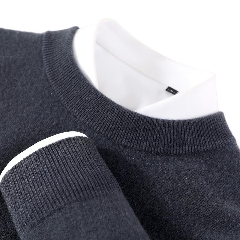 Men's 100% Cashmere Round Neck Pullover Sweater