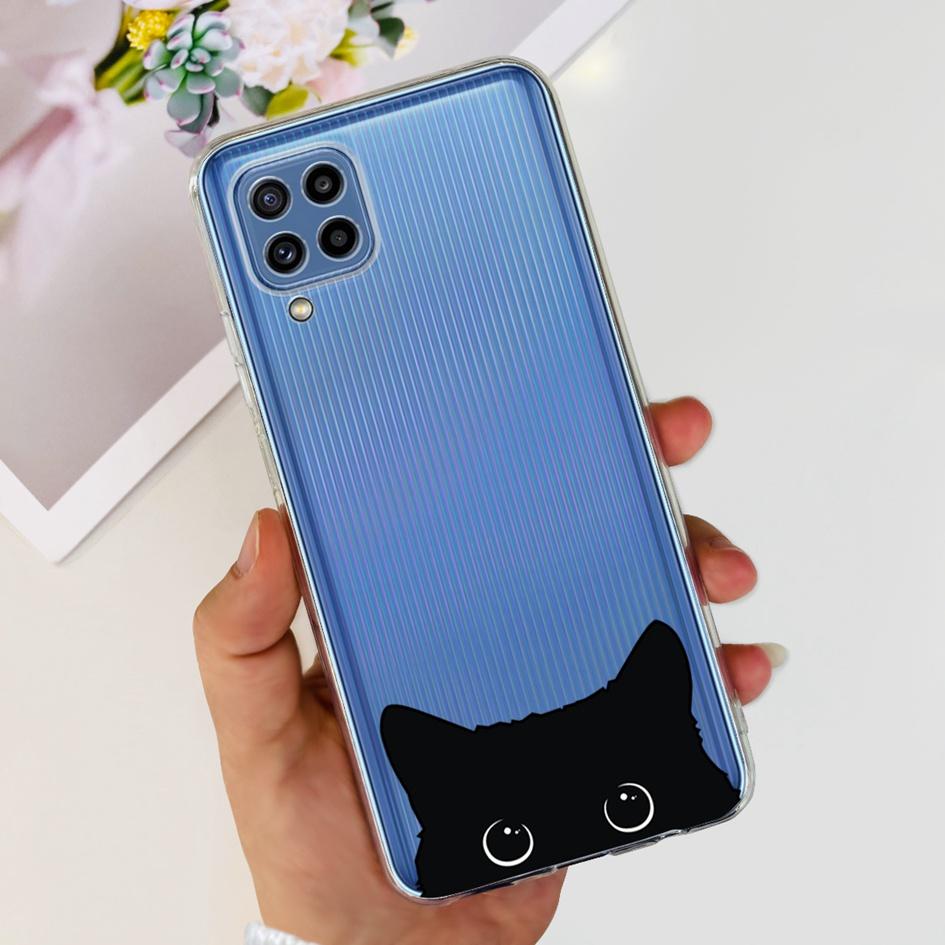 For Samsung M32 Case Galaxy M32 SM-M325F Cover Cute Fashion Flower Cartoon Soft Cases For Samsung M22 F22 M52 5G SM-M526B Bumper