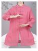 Women's Summer Linen Tai Chi Suit - Chinese Style Martial Arts Practice Uniform