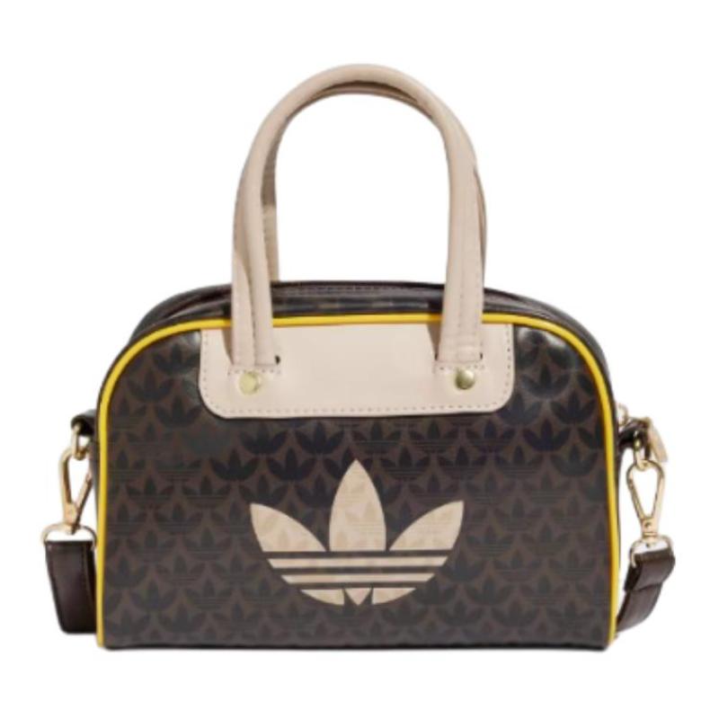 Adidas Originals Polyurethane Bowling Bag Handbag Women's Dark Brown Adidas 2025Q1-KPT81