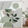 Tenda da Doccia Astratta Minimalista Moderna Geometrica Minimalista Neutra Accessori da Bagno Contemporanei Decorazioni Tende da Doccia
