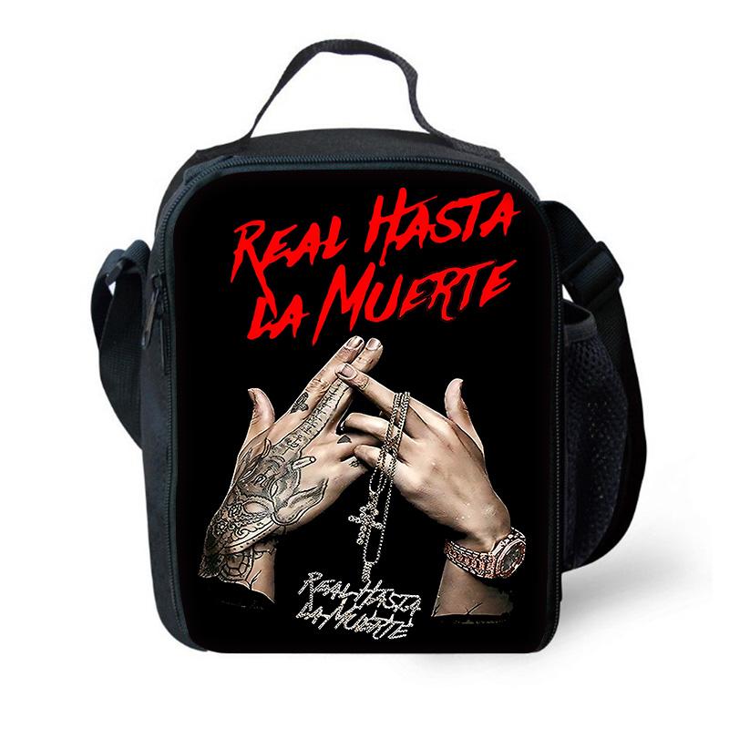 Fashion Hot Rapper Anuel AA Child School Backpack with Lunch Bags ,Pencil Bags ,School Bags for Boys Girls Best Gift