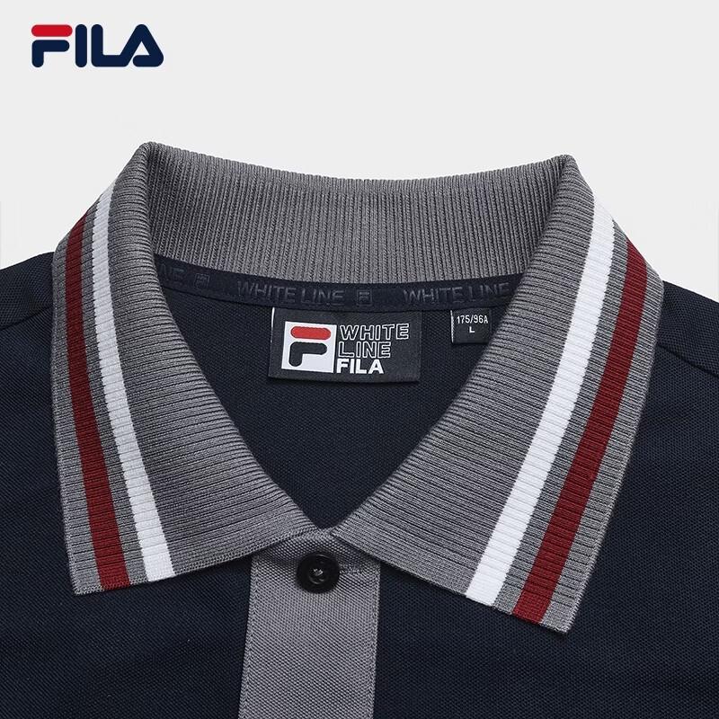 FILA Men's Loose Fit Knit Short Sleeve Polo Shirt