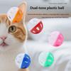 Hamster Chinchilla Cat Dog Plastic Round Hollow Two-Color Bell Toy Ball 4CM Cat ToyPack of 3 Balls