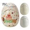 Romantic Atmosphere Lamp Ceramic Eggshell Candle Holder for Scented Candles, Candles Thoughtful Birthday Present Container, Minimalist Art Ornament