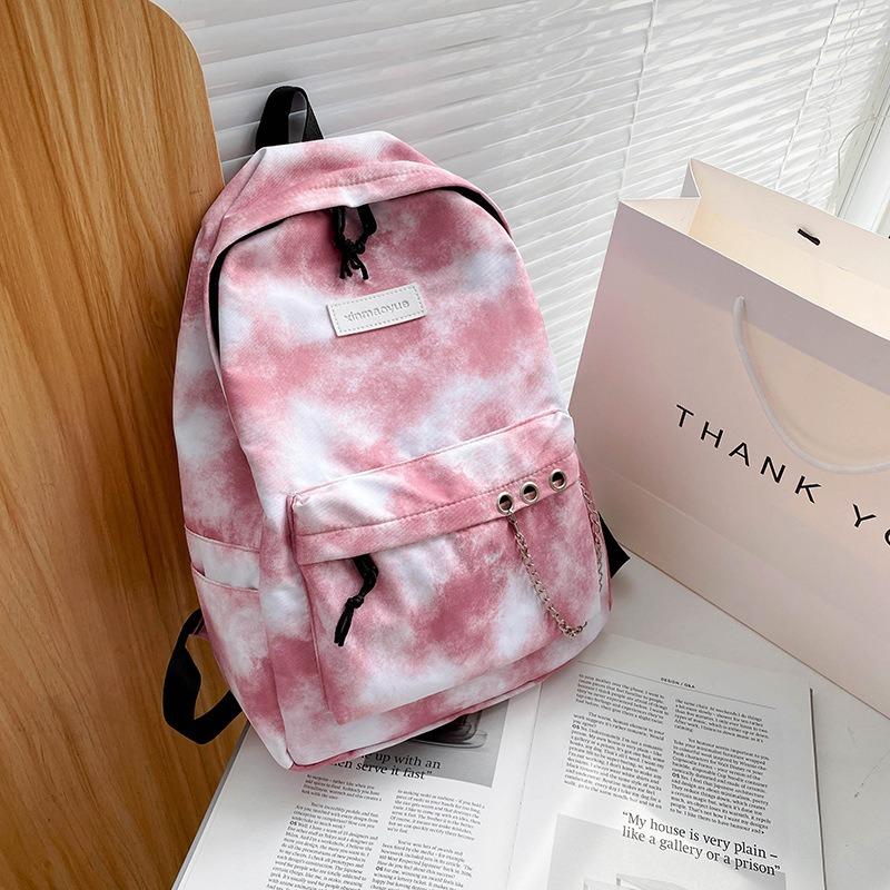 Large Capacity Schoolbag Women's Bag Versatile High School College Student Backpack Junior High School Student Tie-dye Travel Backpack