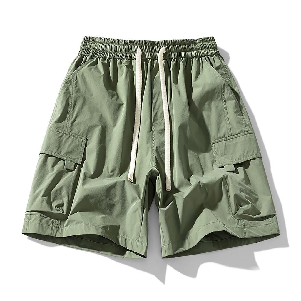 Letní pánské kamuflážní šortky s digitálním potiskem, flexibilní elastické sportovní šortky