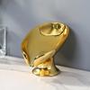 No Punching Soap Dish Bathroom Storage Soap Holder Wristband Hand Dispenser Gold and Silver Ceramics Washbasin Drain Soap Holder