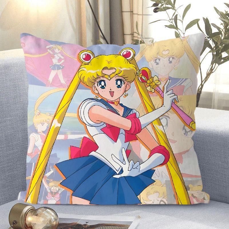 Cushion Pillow, Cute Water Ice Moon Hare Animation Peripheral Bed Sofa Decorative Pillow