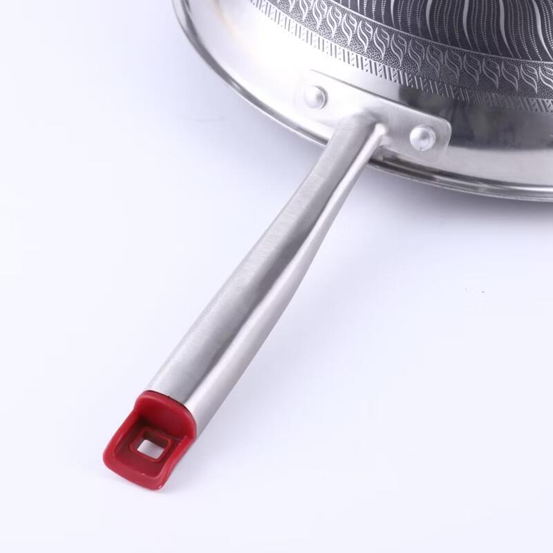 ZISIZ 316 Honeycomb Stainless Steel Non-Stick Wok