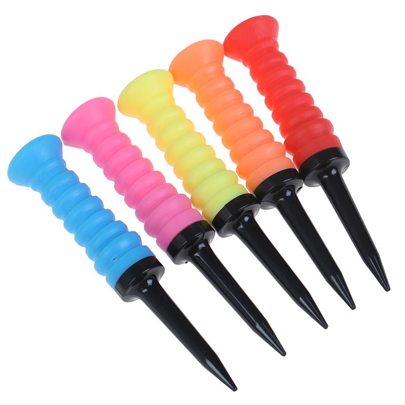 1 buc. Tee de golf elastic din cauciuc moale, elastic, cui pentru minge, rezistență limită, tee pentru minge