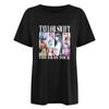 Women's Oversized Short Sleeve T Shirt Casual Graphic Print Loose Fit Crew Neck Tee Top for Everyday Wear