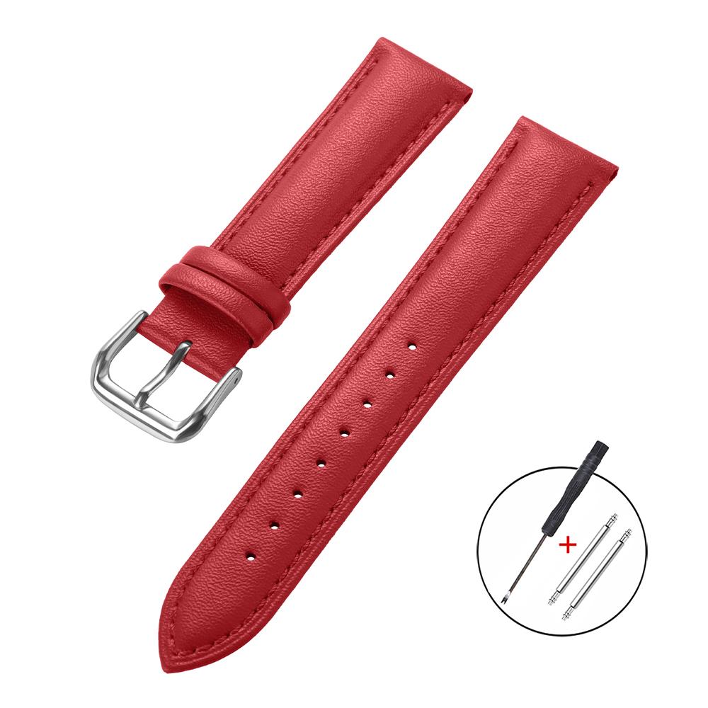 Vintage Leather Watch Strap 18mm 20mm 22mm Universal Bracelet Business Green White Blue Watchband for Men Women Belt Accessories