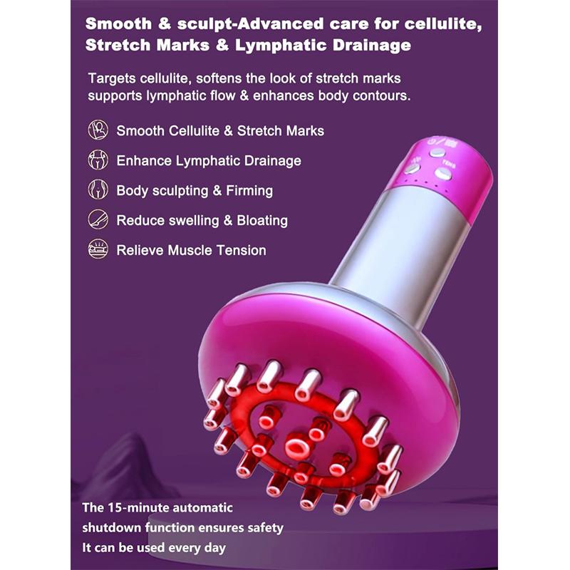 Home Electric Guasha Scraping Massage Brush Body Massager Vacuum Cans Suction Cup Heating Fat Burner Anti-cellulite Massager