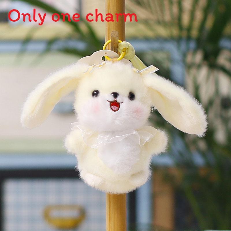 Plush Bunny Keychain Toy With Cute Ears For Wedding Gifts And Bag Decor