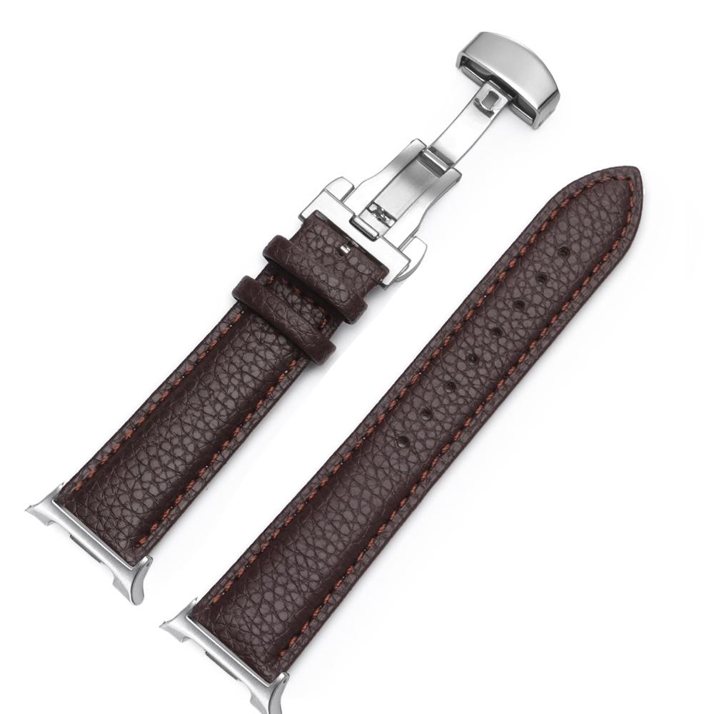 New Leather Strap for Samsung Galaxy Watch 8 Classic 46mm Butterfly Buckle Bracelet for Galaxy Watch 8 44mm 40mm Wristband