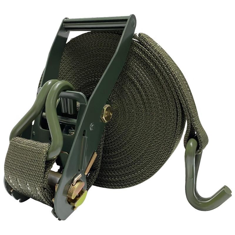 JGL206 Heavy-Duty Military Green Ratchet Tie-Down Strap