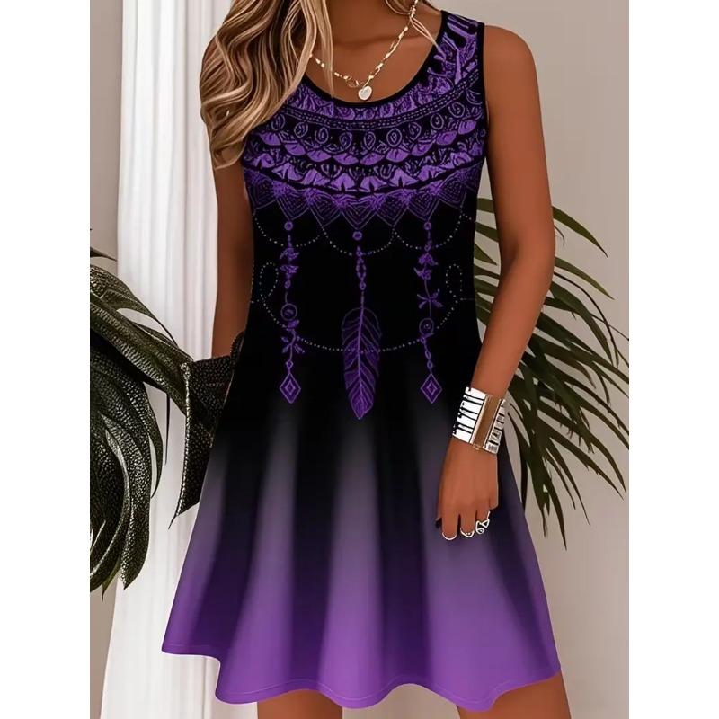 

Women s summer high-end sundress, cute cartoon sleeveless suspender skirt XL