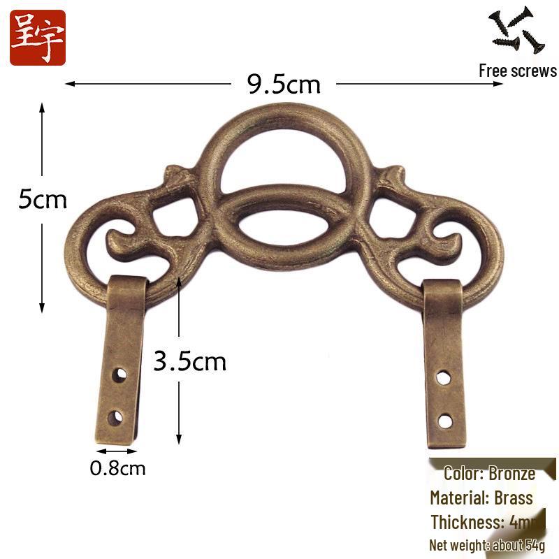 Chinese Classical Decorative Copper Cloud Hook for Frames and Mirrors