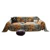 Camellia White Feather Non-slip Luxury French Sofa Throw Blanket