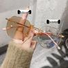 Women's Stylish Color-Changing Blue Light Blocking Glasses with Anti-Radiation Metal Frame