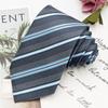 Men's Business Tie 8cm Professional Dress Interview Striped Tie Stylish Business-style Ties Navy Black Multi-colorTraditional Hand-knotted Design