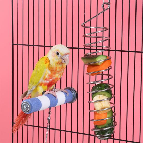 Yousheng Parrot Feeder Spiral Design Bird Feeder Toy Easy Installation Hanging Bird Feeding Tool Bird Supplies