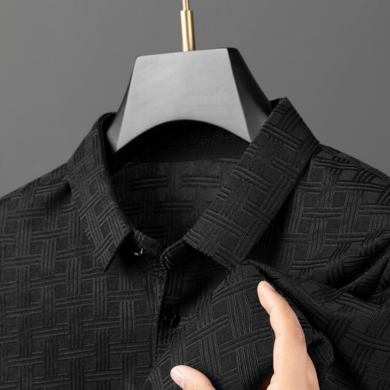 High quality short sleeve men's polo shirt summer fashion high-end texture luxurious design soft breathable casual T-shirt