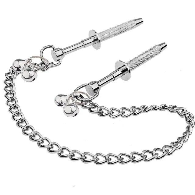 Metal Nipples Clamps Stainless Steel Labium Clips Breast Clit Stimulation Bondage Slave Sex Toy for Women Men Couples Adult Game