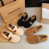 Fashion Spring Fall One Foot Stirrup Soft Bottom Furry Shoes Women Winter Outer Wear Korean Gentle Fairy Wind Soybean Shoes Padded Cotton Shoes