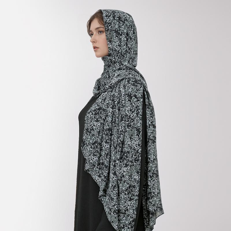 2024New Printed Viscose Hijab For Women Muslim Scarf Long Shawl Bandana Foulard Islamic Turban Headband Wrap Floral Headscarf