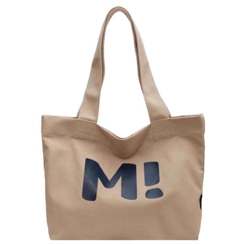 Student Versatile Class Canvas Bag Simple Casual Tote Bag Large Capacity Shoulder Bag Women